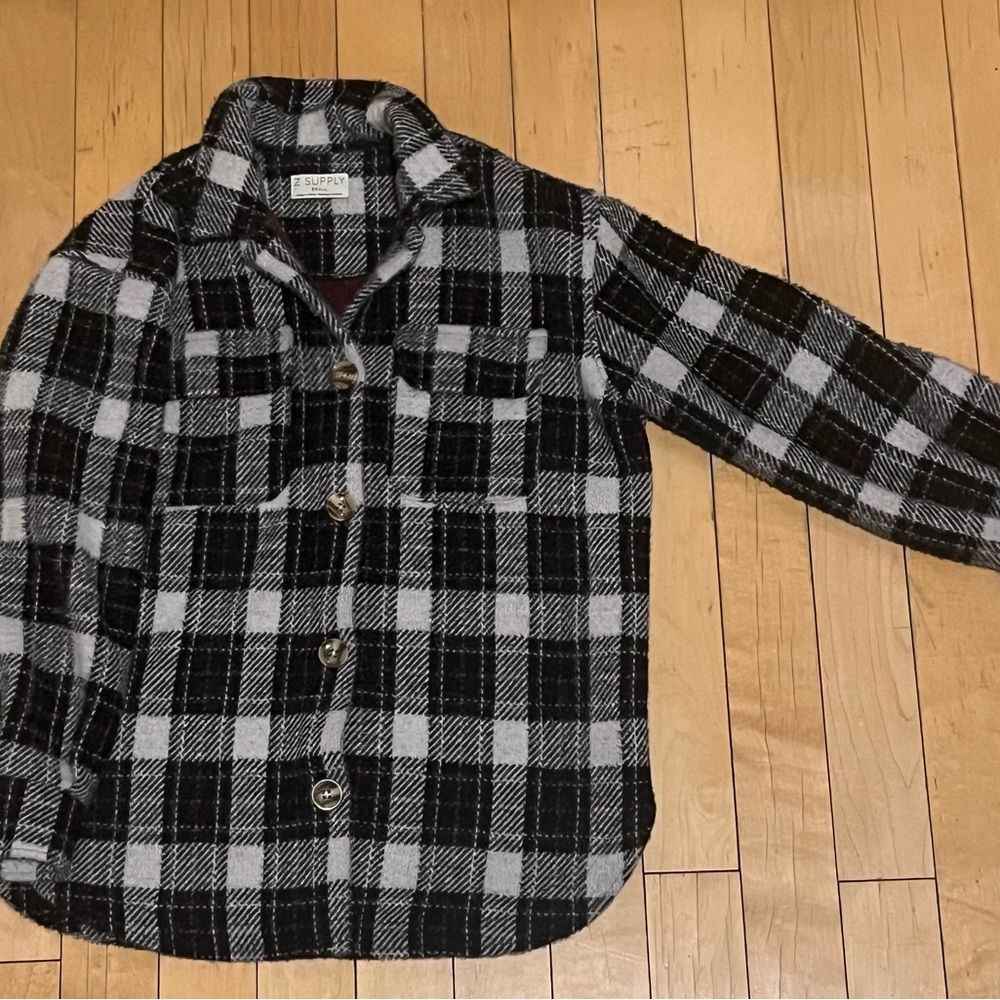 Z supply, fuzzy flannel coat. So cozy, barely worn.